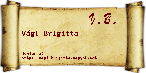 Vági Brigitta névjegykártya
